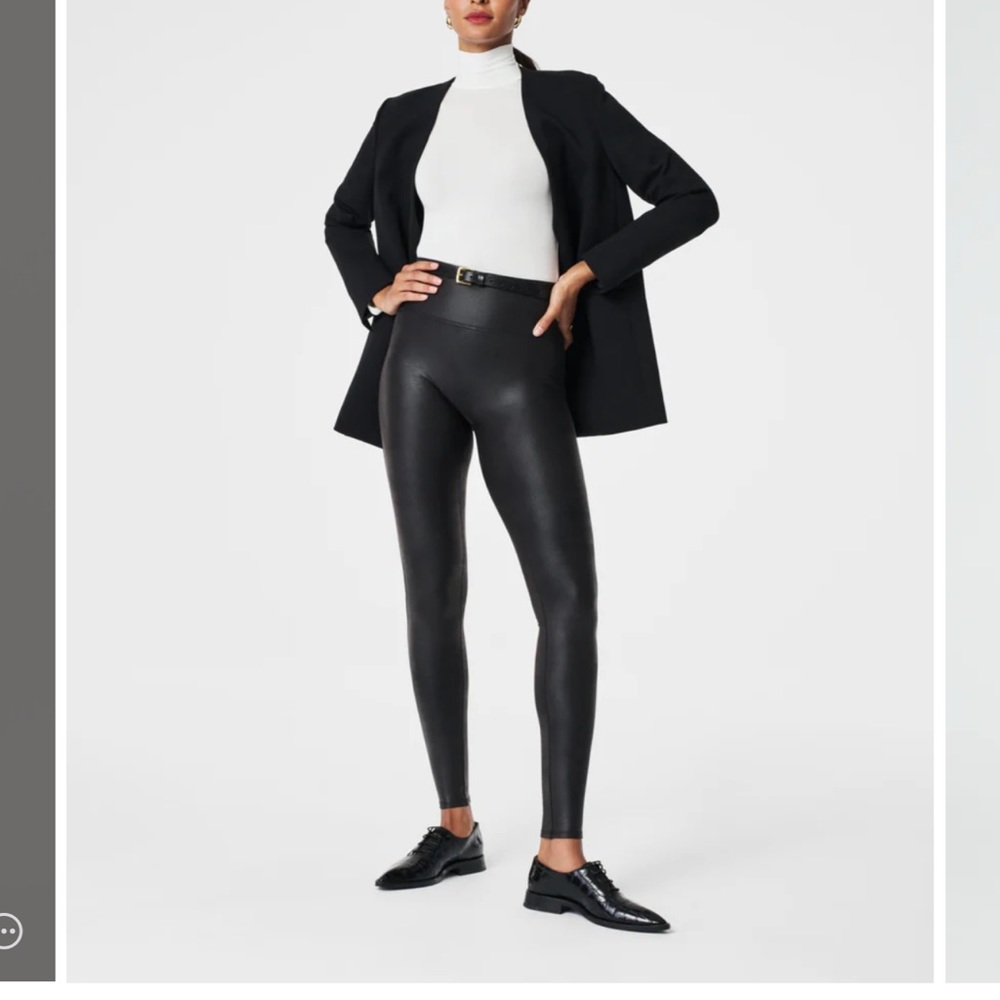 Spanx classic leather leggings